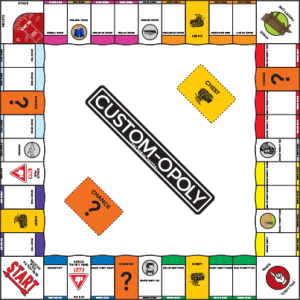 Custom Monopoly Templates for Sale - Game Board MODERN version
